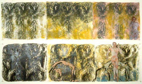 Nancy Spero, Sheela and the Acrobats, 1987