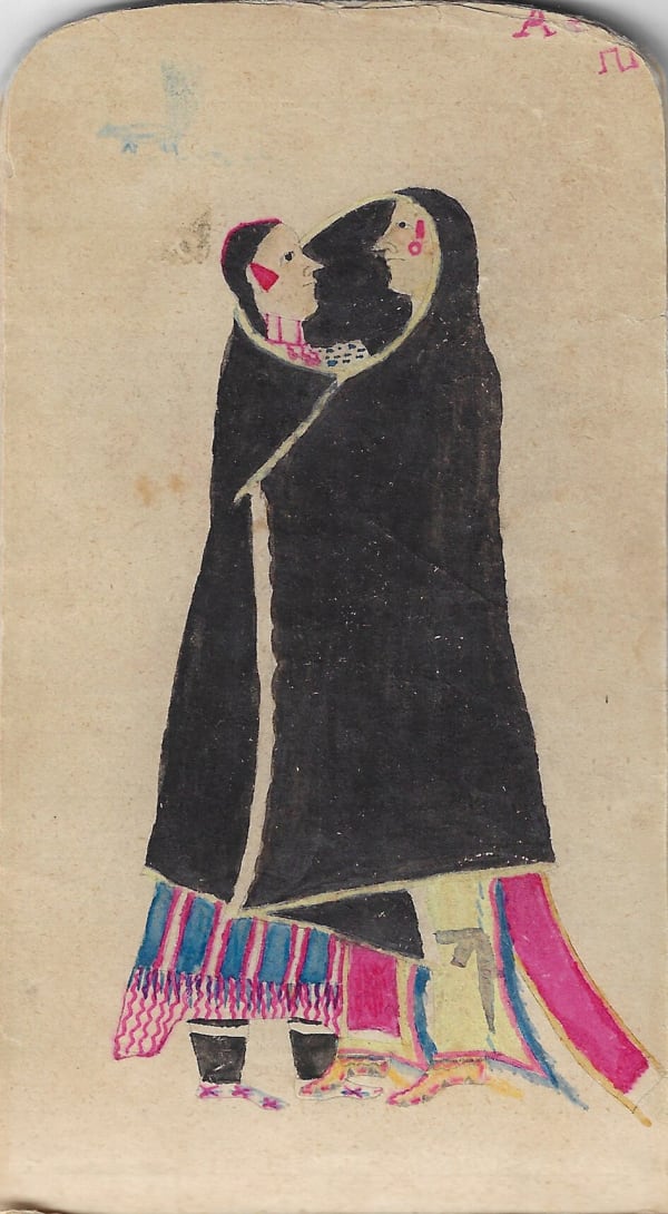 attributed to Eugene Standing Elk Ledger Drawing, ca. 1882 watercolor, ink and graphite on paper 5 3/4 x 3 1/8 in (14.6 x 7.9 cm)