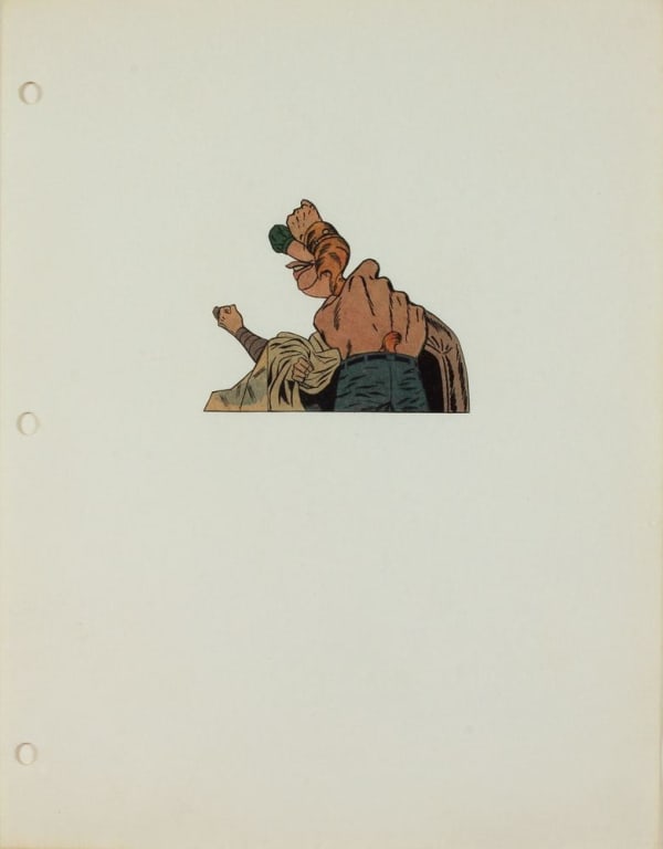 Ray Yoshida Untitled (Comic Book Specimen Series), c. 1969 collage on notebook paper 11 x 8 1/2 in (27.9 x 21.6 cm) framed: 15 7/8 x 13 5/8 in (40.3 x 34.6 cm)