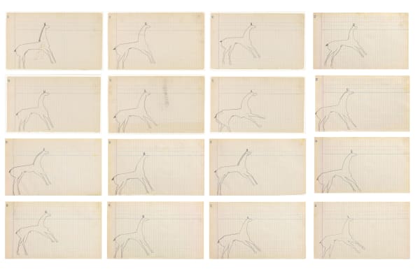 attributed to Cedar Tree Ledger Drawing, ca. 1880 16 drawings, each: graphite on lined paper each: 7 1/4 x 12 1/2 in (18.4 x 31.8 cm)