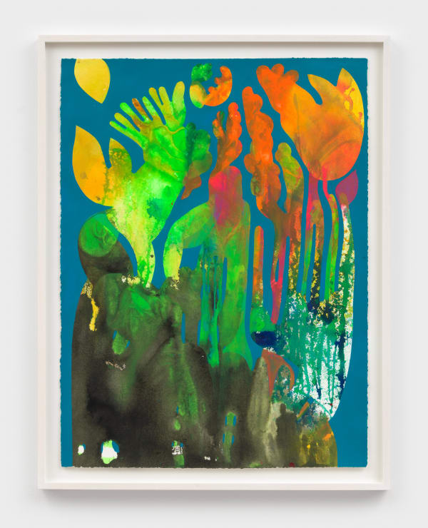 Vian Sora Oasis IV, 2023 acrylic and ink on paper 30 x 22 1/2 in (76.2 x 57.1 cm)