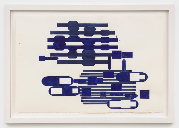 Barry Le Va Study for Double Tiered Sculpture, 2001 ink on paper 26 x 40 in (66 x 101.6 cm)