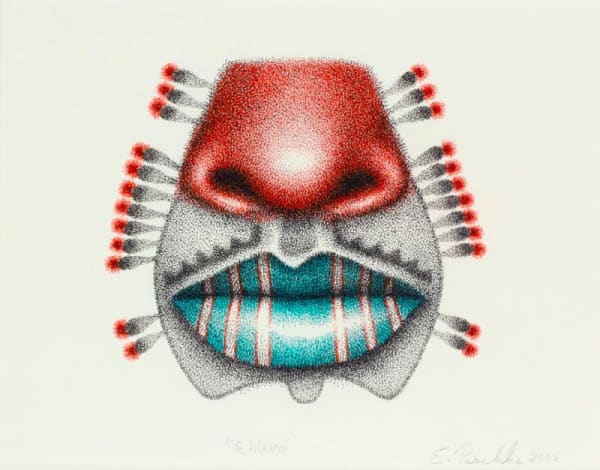 Ed Paschke Schiavo, 2002 colored ink on paper 9 x 12 in 22.9 x 30.5 cm