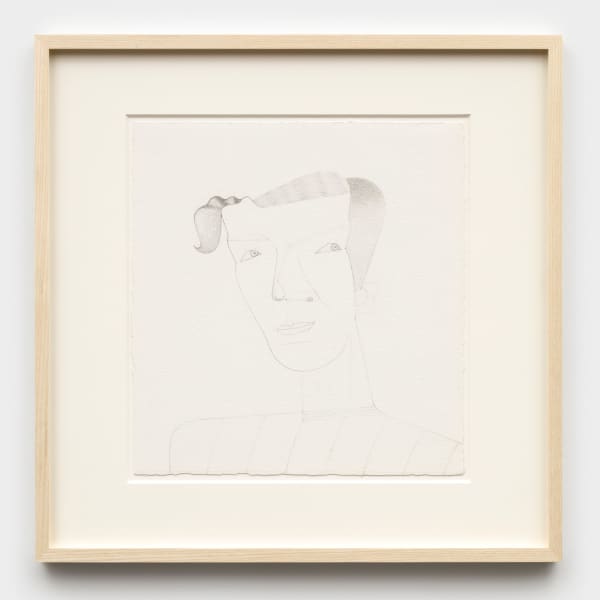 Jim Nutt Untitled, 2022 graphite on paper 15 x 14 in (38.1 x 35.6 cm) framed: 22 3/8 x 22 3/8 in (56.8 x 56.8 cm)