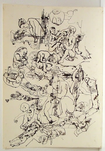 Erwin Pfrang Duplikate II, 2004 - 2005 india ink on paper 27 3/4 x 19 1/2 in (70.5 x 49.8 cm)