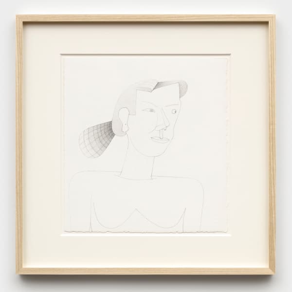 Jim Nutt Untitled, 2023 graphite on paper 15 x 14 in (38.1 x 35.6 cm) framed: 22 3/8 x 22 3/8 in (56.8 x 56.8 cm)