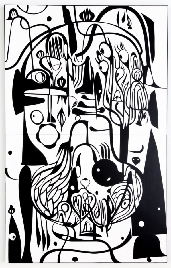 Haluk Akakçe I'm as close to you as your eyelashes, 2015 acrylic on wood panel 95 1/2 x 60 3/4 in 242.6 x 154.3 cm