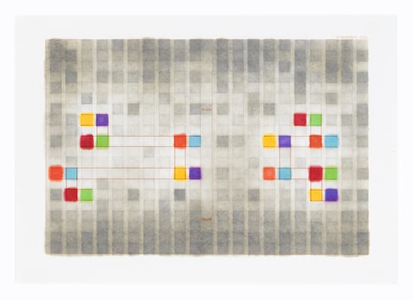 Julia Fish, Test for yellow in grey, after Threshold — score for six Plans [ spectrum east to west ], 2021-2022