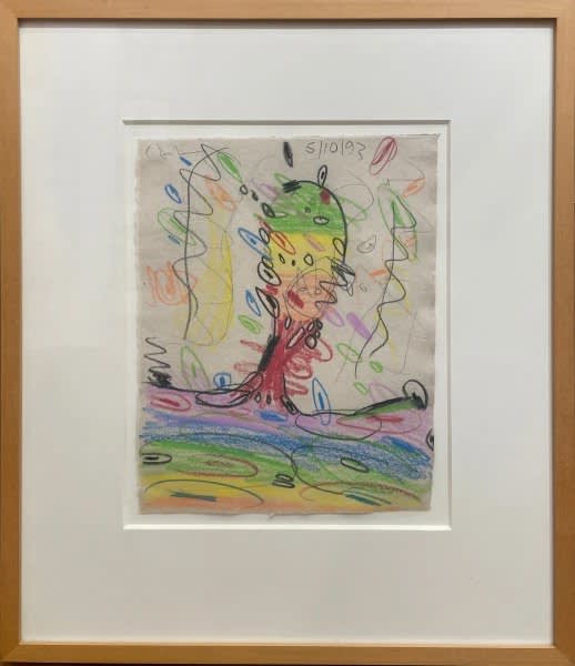 Carroll Dunham Untitled (5/10/93), 1993 wax crayon and graphite on paper 11 1/2 x 9 in (29.2 x 22.9 cm) framed: 16 7/8 x 19 7/8 in (42.9 x 50.5 cm)