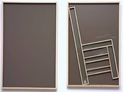 Joe Zucker My Chair #2, 2005 acrylic on canvas 37 1/4 x 23 3/4 inches (lid) 94.6 x 60.3 cm 36 x 23 1/2 inches (box) 91.4 x 59.7 cm