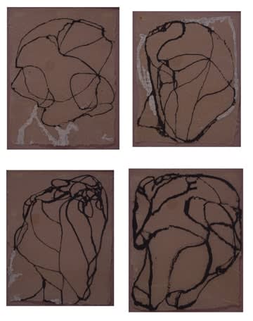 Brice Marden Four Howell Paper Drawings, 1996 ink on handmade paper 10 1/2 x 8 inches 26.7 x 20.3 cm
