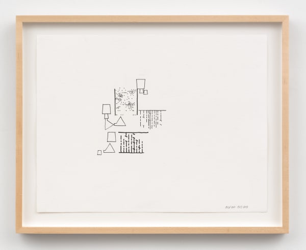 Barry Le Va Silent Diagrams, 2012 - 2013 ink on paper 13 x 17 in (33 x 43.2 cm) framed: 16 x 19 3/4 in (40.6 x 50.2 cm)