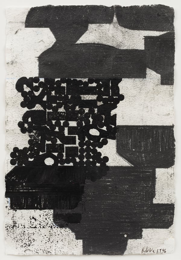 Barry Le Va Bunker Coagulation, 1996 ink and graphite on paper 14 7/8 x 10 in (37.8 x 25.4 cm)