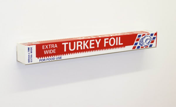 Gavin Turk Turkey Foil Box, 2007 silkscreen ink on plywood 2 3/4 x 25 5/8 x 2 3/4 in (7 x 65 x 7 cm)