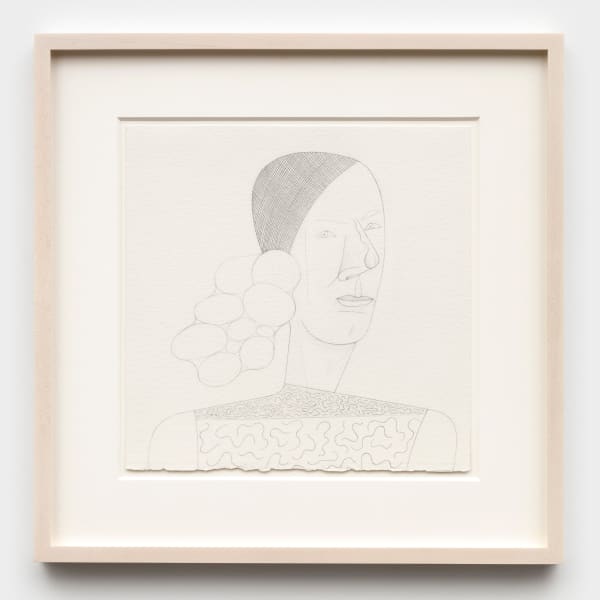 Jim Nutt Untitled, 2023 graphite on paper 13 x 13 in (33 x 33 cm) framed: 20 x 20 in (50.8 x 50.8 cm)