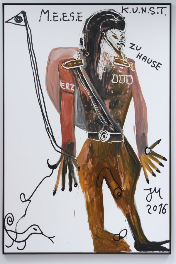 Jonathan Meese ZUKUNFTSSOLDAT "YOU", 2016 oil on canvas 82 5/8 x 55 1/8 in (210 x 140 cm)