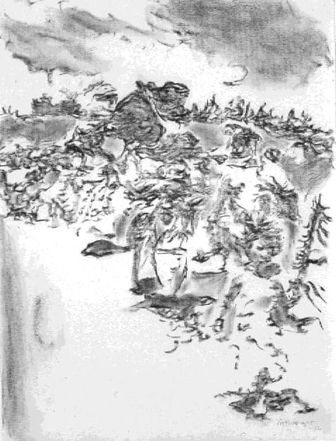 Richard Artschwager Excursion, 2002 charcoal on paper 25 x 19 inches