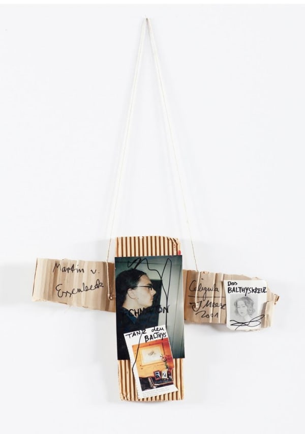 Jonathan Meese Untitled, 2001 both sides processed, collage, acrylic, permanent marker, mixed media 12 1/4 x 18 1/2 x 1 1/8 in (31 x 47 x 3 cm)