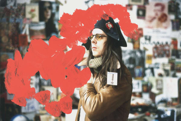 Jonathan Meese Untitled, 2006 acrylic on printed paper 8 x 11 3/4 in 20.2 x 30 cm