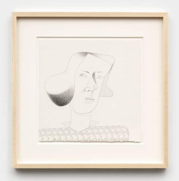 Jim Nutt Untitled, 2022 graphite on paper 13 x 13 in (33 x 33 cm) framed: 20 x 20 in (50.8 x 50.8 cm)