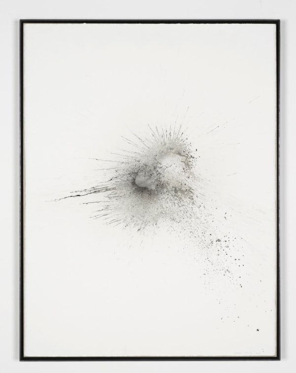 Gavin Turk Whaam!, 2013 exhaust emission on paper, mounted on linen 30 3/4 x 23 3/8 in 78.2 x 59.4 cm