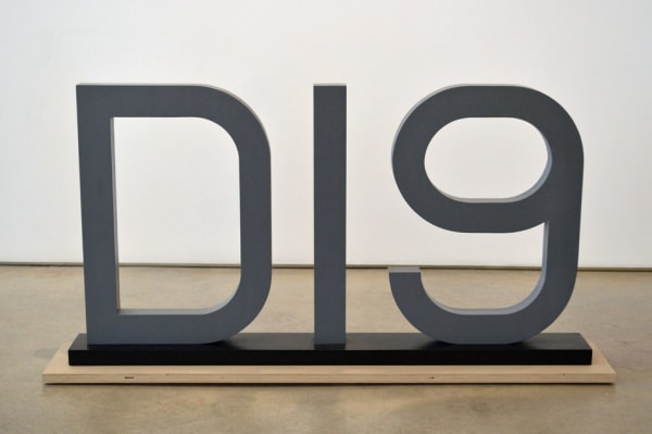 Ian Hamilton Finlay D19 (HMS Glamorgan, Guided Missile Destroyer), 1977 painted wood, with Peter Grant 21 3/8 x 40 1/8 x 4 1/8 in (54.2 x 102 x 10.5 cm)