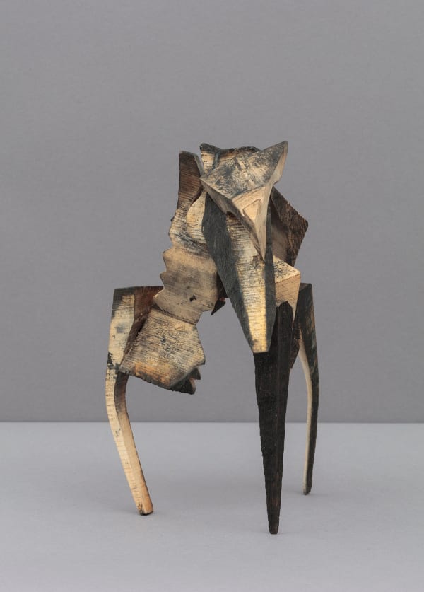 Mel Kendrick Untitled, 1993 poplar, oil, lamp black 9 3/4 x 7 x 5 in (24.8 x 17.8 x 12.7 cm)
