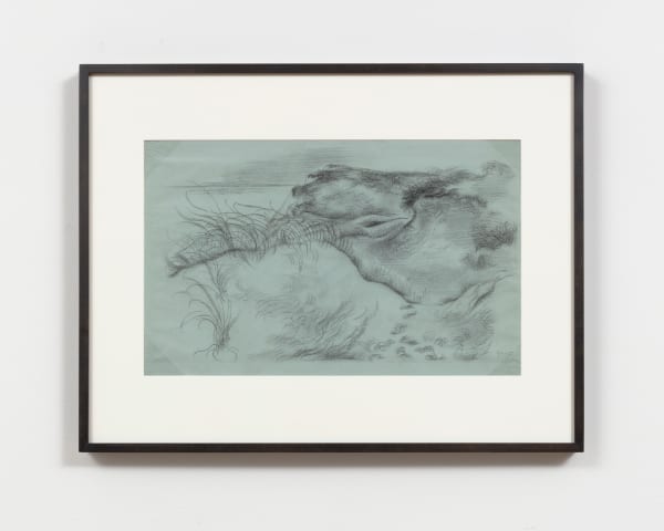 George Grosz Dunes Cape Cod, 1939 charcoal on paper 12 7/8 x 20 1/4 in (32.8 x 51.4 cm) framed: 21 x 27 in (53.3 x 68.6 cm)