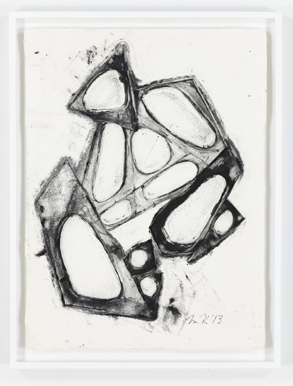 Mel Kendrick Cell (G), 2013 cast paper and carbon black pigment 30 x 22 in (76.2 x 55.9 cm) framed: 33 3/4 x 25 3/4 x 1 3/4 in (85.7 x 65.4 x 4.4 cm)