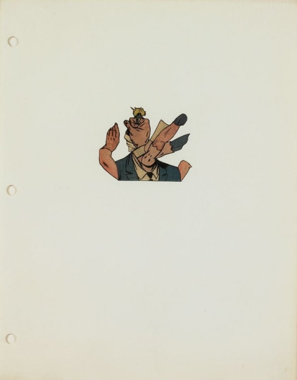 Ray Yoshida Untitled (Comic Book Specimen Series), c. 1969 collage on notebook paper 11 x 8 1/2 in (27.9 x 21.6 cm)