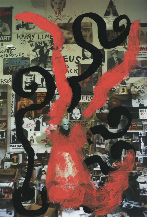 Jonathan Meese Untitled, 2006 acrylic and permanent marker on printed paper 11 3/4 x 8 in 30 x 20.2 cm