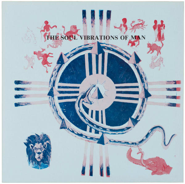 Sun Ra The Soul Vibrations of Man, c. 1976 offset print on blue paper 13 1/2 x 13 1/2 in 34.3 x 34.3 cm