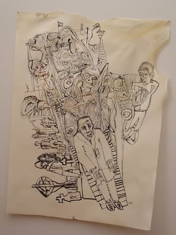 Erwin Pfrang Untitled (from the series Hades I Teil), 2003/2004 mixed media on parchment 35 x 25 1/2 inches 88.9 x 64.8 cm