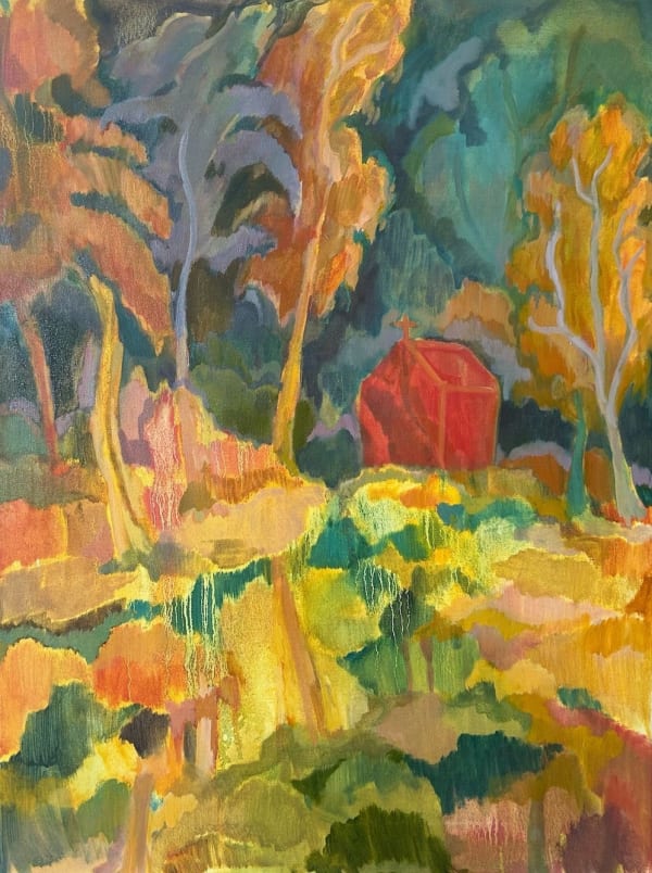 Frances Watts Leaves were Alive, Trees were Alive oil on board 100 x 75cm