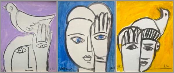 Lydia Corbett (née Sylvette David), Seeing (triptych)