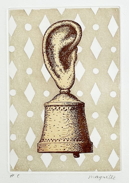 After René Magritte, L’Oreille Cloche, 1968