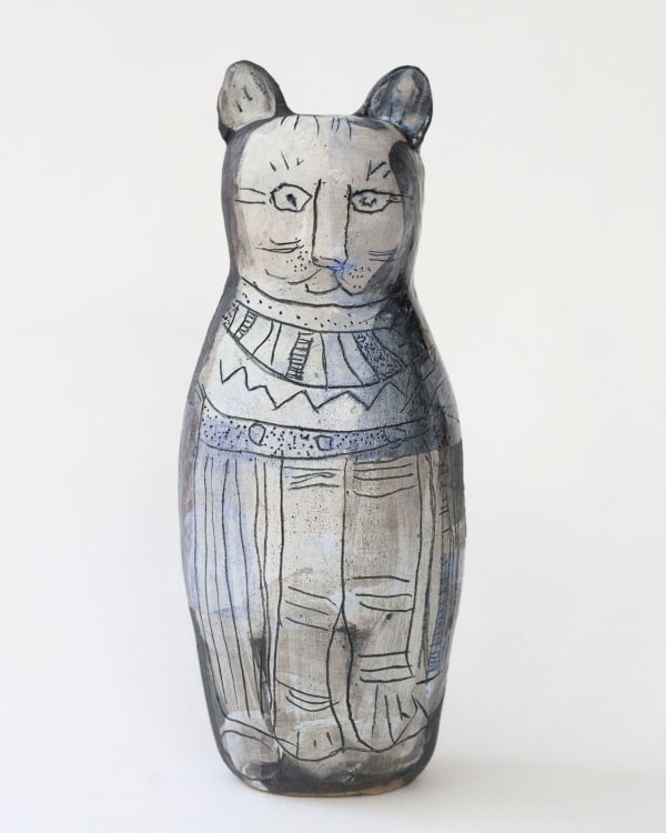 Alice Corbett & Lydia Corbett The Smart Cat stoneware ceramic 27 x 11cm