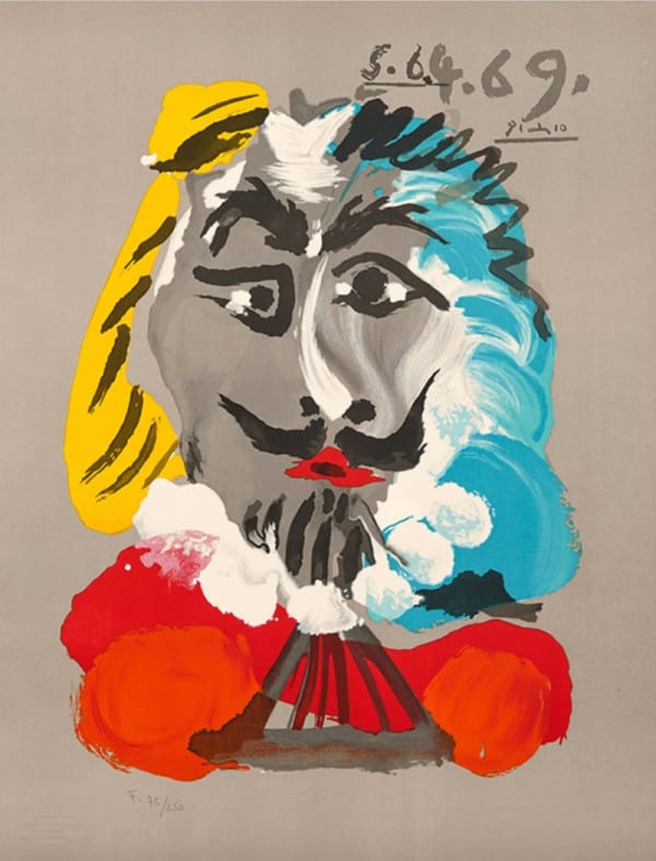 Pablo Picasso Les Portraits Imaginaries 5-6.4.69, 1969 lithograph edition 250 from the French edition 65 x 50cm