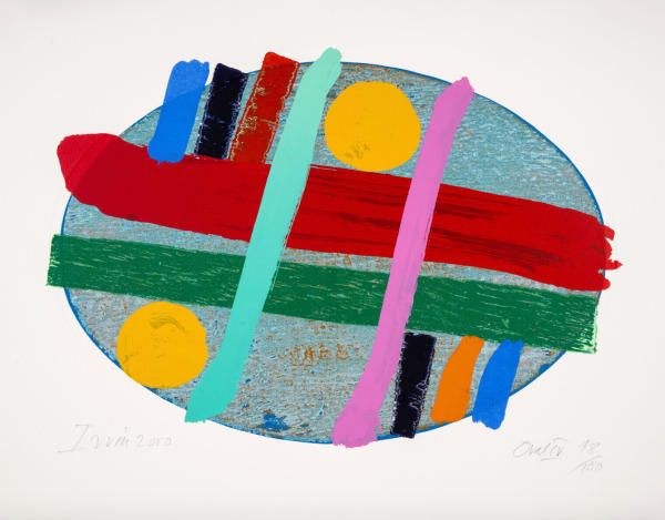 Albert Irvin RA Oval IV screenprint edition of 100 51 x 61 cm