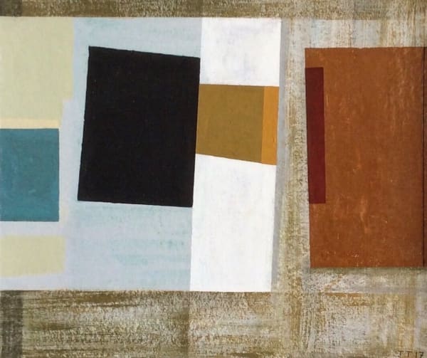 John Taylor Sub Plot acrylic and collage on board 28 x 33cm