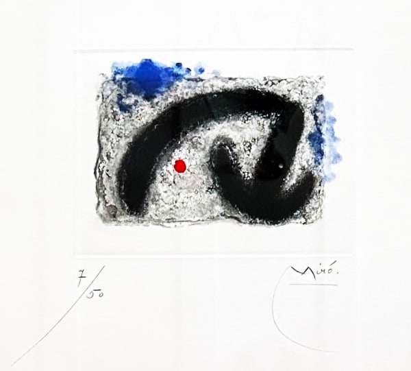 Joan Miro Nous Avons Fusées, 1959 lithograph on Velin Archespaper with full margins edition of 50 signed Sheet: 32 x 49cm Image: 16 x 41cm