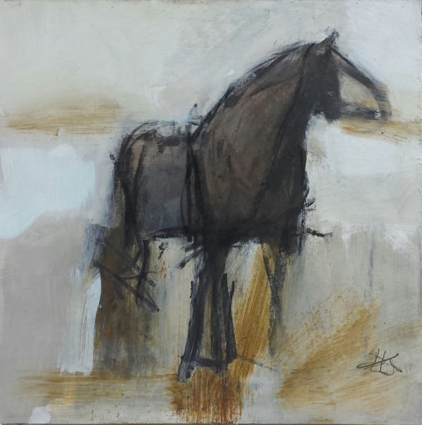 Deborah Jackson Freyja VIII, 2021 oil on board 18 x 18cm signed