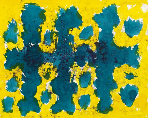 William Gear RA Blue Trellis, 1988 ink on paper 40.5 x 50.5cm signed