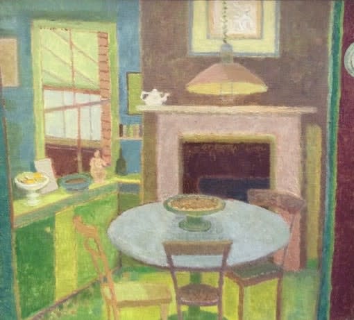 Victoria Jinivizian NEAC Juliet's Kitchen oil on gesso panel 30 x 33cm