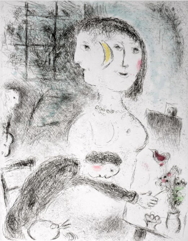 Marc Chagall (1887 - 1985), Ce lui qui dit les choses sans rien dire (Plate 23), 1975/6