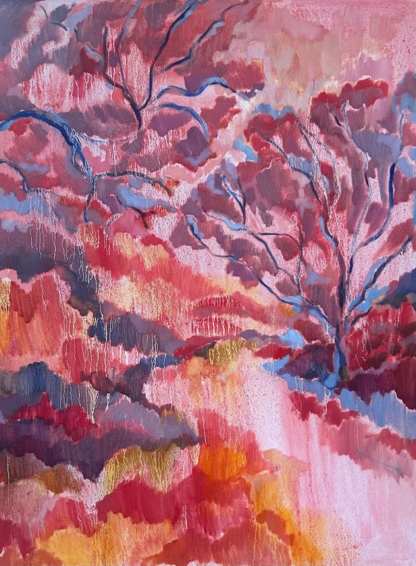 Frances Watts The World Waivered and Quivered oil on canvas 100 x 75cm