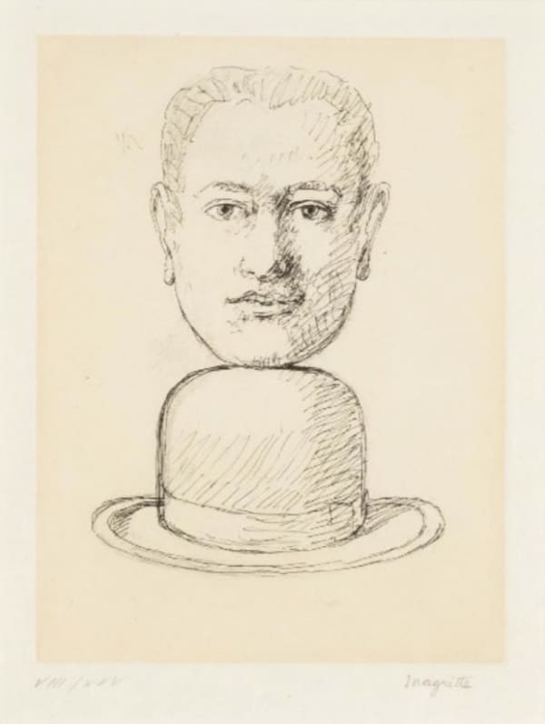 After René Magritte, L’Homme au Chapeau Melon, 1968