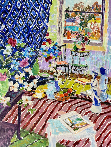Hugo Grenville A Room with a View oil on canvas 107 x 81cm