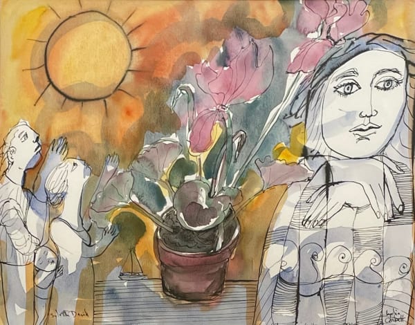 Lydia Corbett (née Sylvette David) Infinite Grace watercolour and ink on paper 40 x 50cm