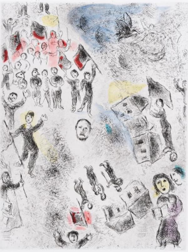 Marc Chagall (1887 - 1985), Ce lui qui dit les choses sans rien dire (Plate 11), 1975/6